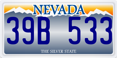 NV license plate 39B533