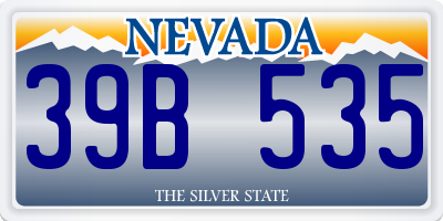 NV license plate 39B535