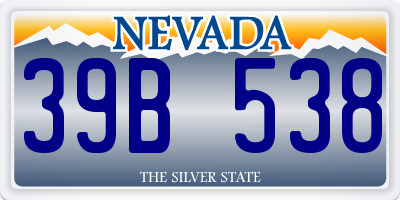 NV license plate 39B538