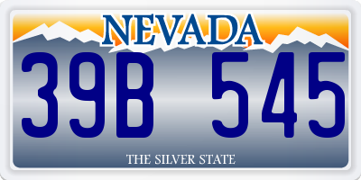 NV license plate 39B545