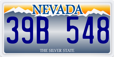 NV license plate 39B548