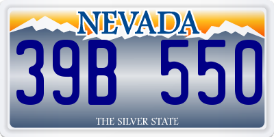 NV license plate 39B550