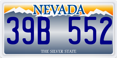 NV license plate 39B552