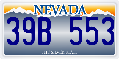 NV license plate 39B553