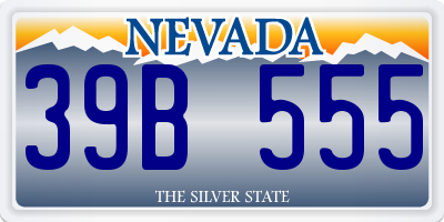 NV license plate 39B555