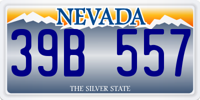 NV license plate 39B557
