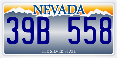 NV license plate 39B558