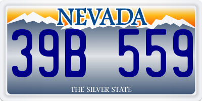 NV license plate 39B559