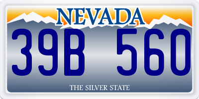 NV license plate 39B560