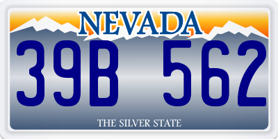 NV license plate 39B562