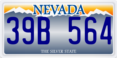 NV license plate 39B564