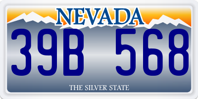 NV license plate 39B568