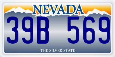 NV license plate 39B569