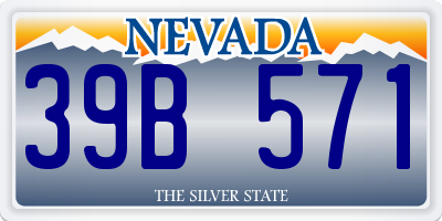 NV license plate 39B571