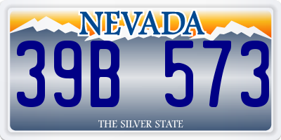 NV license plate 39B573