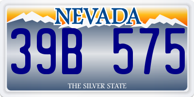 NV license plate 39B575