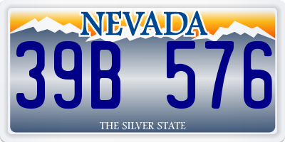 NV license plate 39B576