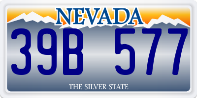 NV license plate 39B577