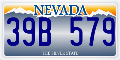 NV license plate 39B579