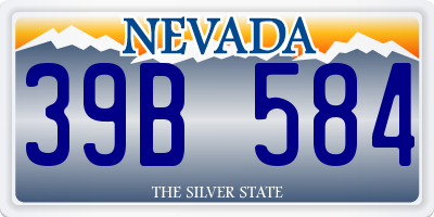NV license plate 39B584