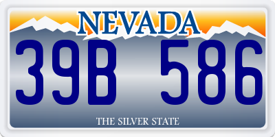 NV license plate 39B586