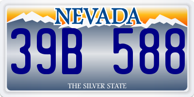 NV license plate 39B588