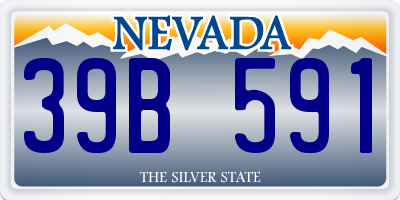 NV license plate 39B591