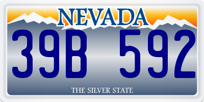 NV license plate 39B592