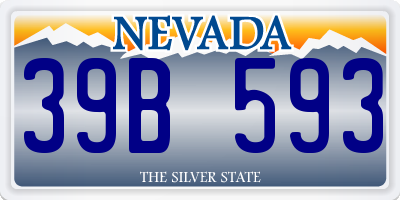 NV license plate 39B593