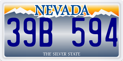 NV license plate 39B594