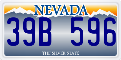 NV license plate 39B596