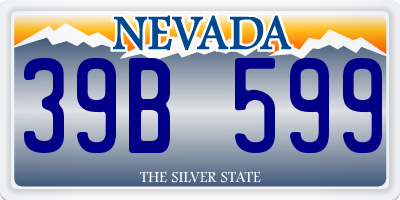 NV license plate 39B599