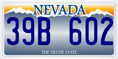 NV license plate 39B602