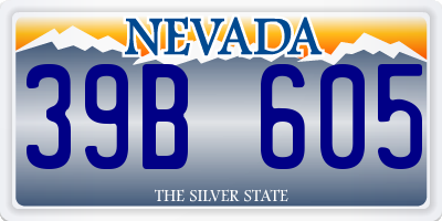 NV license plate 39B605