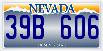 NV license plate 39B606