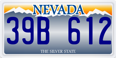 NV license plate 39B612