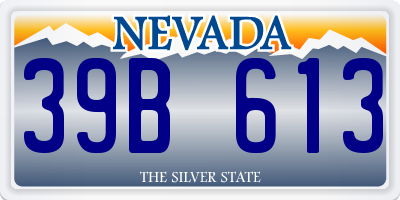 NV license plate 39B613