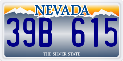 NV license plate 39B615