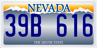 NV license plate 39B616