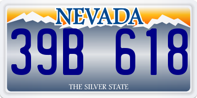 NV license plate 39B618