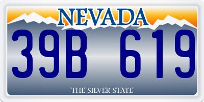 NV license plate 39B619