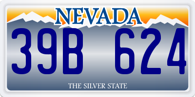 NV license plate 39B624