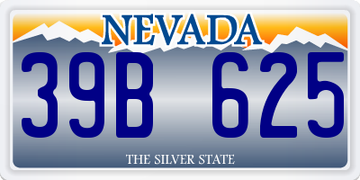 NV license plate 39B625