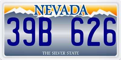 NV license plate 39B626