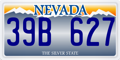 NV license plate 39B627