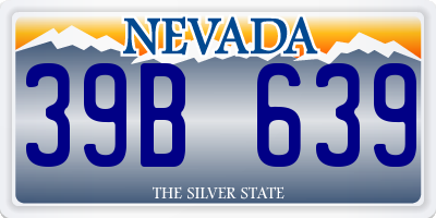 NV license plate 39B639