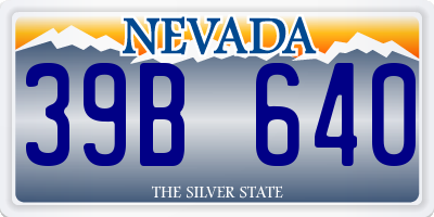 NV license plate 39B640