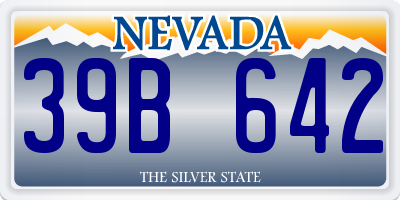 NV license plate 39B642