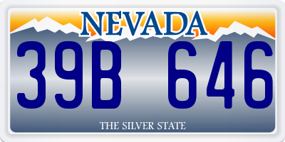 NV license plate 39B646