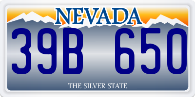NV license plate 39B650